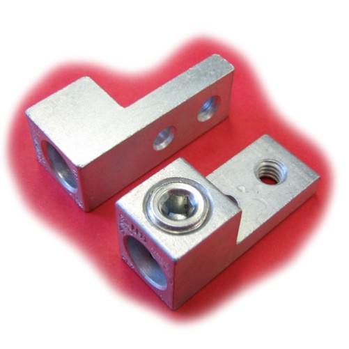 10) 4444 Single Barrel Wire Lugs with Two Mouting Holes (2/0 - 14 AWG)